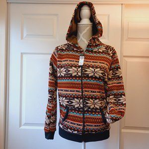 NWT! Lined Hoodie with Pockets and Front Zipper - (3697)